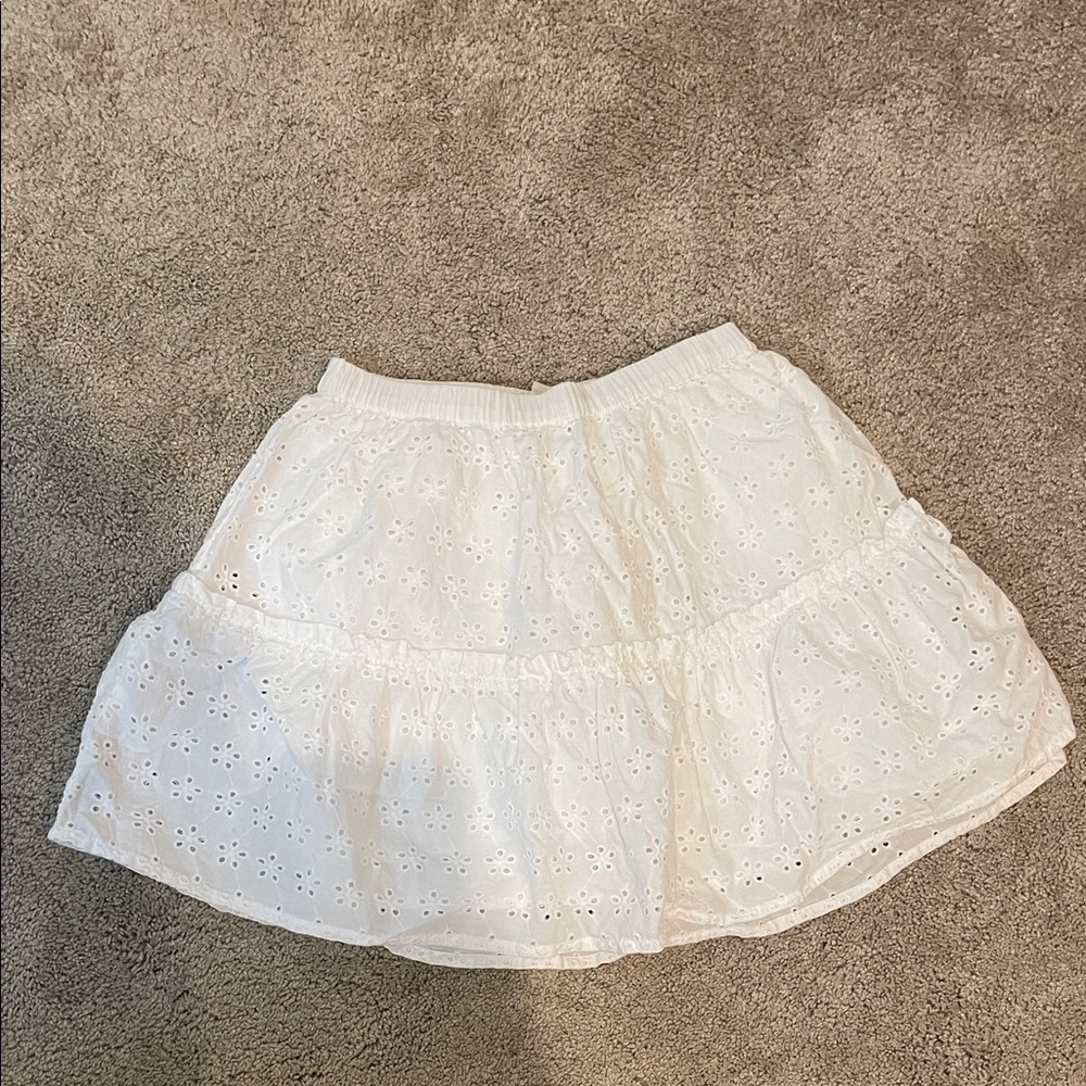 Crewcuts White Eyelet Tiered Skirt